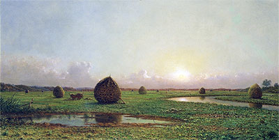 Haystacks, c.1876/88 | Martin Johnson Heade | Painting Reproduction