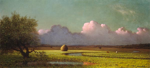 Sonnenlicht und Schatten: die Newbury-Sümpfe, c.1871/75 | Martin Johnson Heade | Gemälde Reproduktion