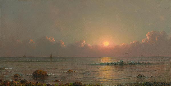 Meereslandschaft bei Sonnenuntergang | Martin Johnson Heade | Gemälde Reproduktion