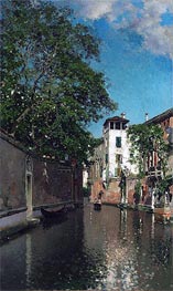 Canal in Venice, c.1880/90 by Martin Rico y Ortega | Painting Reproduction