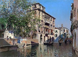 A Canal in Venice, c.1875 von Martin Rico y Ortega | Gemälde-Reproduktion