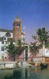 A Canal in Venice (Un canal en Venecia), c.1903 von Martin Rico y Ortega | Gemälde-Reproduktion