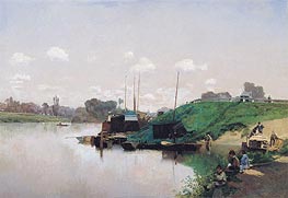 A Summer’s Day on the Seine, c.1870/75 by Martin Rico y Ortega | Painting Reproduction