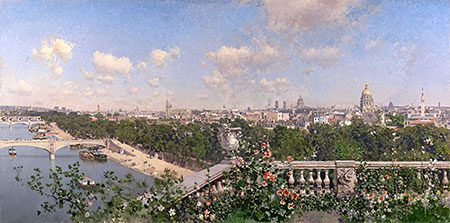 View of Paris, 1883 | Martin Rico y Ortega | Painting Reproduction