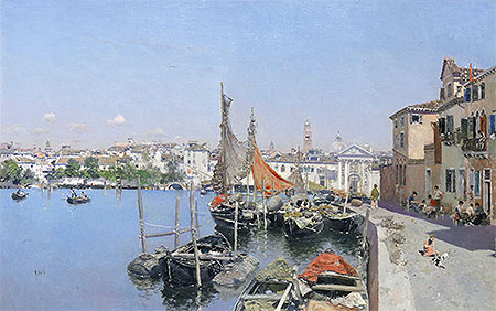 A Venetian Waterfront, n.d. | Martin Rico y Ortega | Painting Reproduction