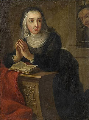 Kneeling Nun (Verso), c.1731 | Martin van Meytens | Gemälde Reproduktion
