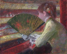 In the Loge, c.1879 by Cassatt | Painting Reproduction