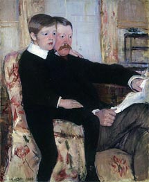 Portrait of Alexander Cassatt and His Son, 1884 von Cassatt | Gemälde-Reproduktion