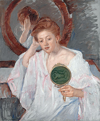 Denise at Her Dressing Table, c.1908/09 | Cassatt | Gemälde Reproduktion