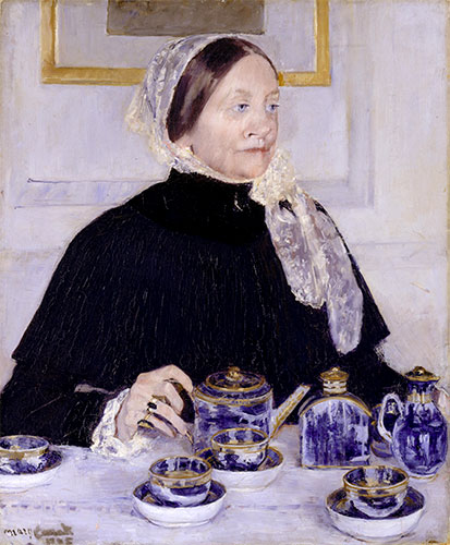 Lady at the Tea Table, c.1883/85 | Cassatt | Gemälde Reproduktion