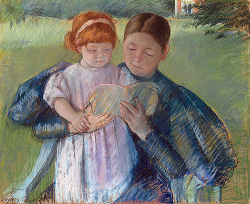 Nurse Reading to a Little Girl, 1895 | Cassatt | Painting Reproduction