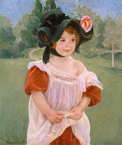 Frühling: Margot im Garten | Mary Cassatt | Gemälde Reproduktion