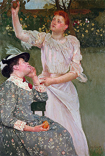 Women Picking Fruit, 1891 | Cassatt | Gemälde Reproduktion