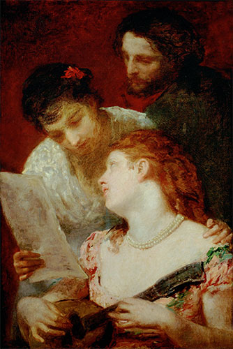 A Musical Party, 1874 | Cassatt | Gemälde Reproduktion