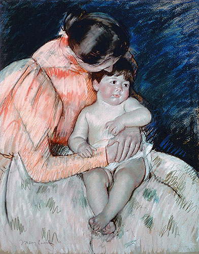 Mother and Child, 1893 | Cassatt | Gemälde Reproduktion