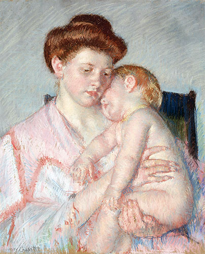 Sleepy Baby, c.1910 | Cassatt | Painting Reproduction