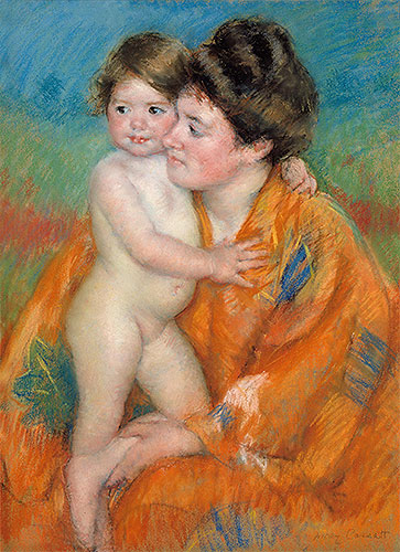 Woman with Baby, c.1902 | Cassatt | Gemälde Reproduktion
