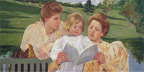 Family Group Reading, c.1901 | Cassatt | Painting Reproduction