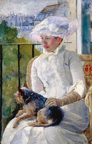 Young Girl at a Window | Mary Cassatt | Painting Reproduction