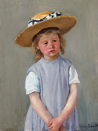 Child in a Straw Hat, c.1886 | Cassatt | Gemälde Reproduktion