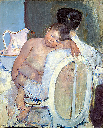 Woman Sitting with a Child in Her Arms, c.1890 | Cassatt | Painting Reproduction