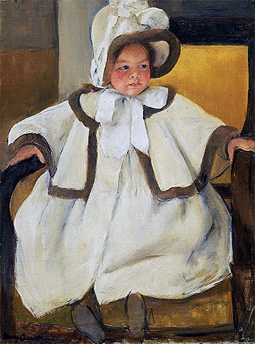 Ellen Mary in a White Coat, c.1896 | Cassatt | Gemälde Reproduktion