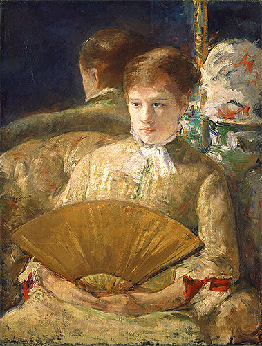 Woman with a Fan (Miss Mary Ellison), c.1878/79 | Cassatt | Gemälde Reproduktion