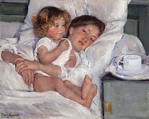Breakfast in Bed | Mary Cassatt | Painting Reproduction
