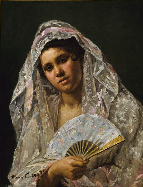 Spanische Tänzerin mit Spitzenmantilla, 1873 von Mary Cassatt | Gemälde-Reproduktion