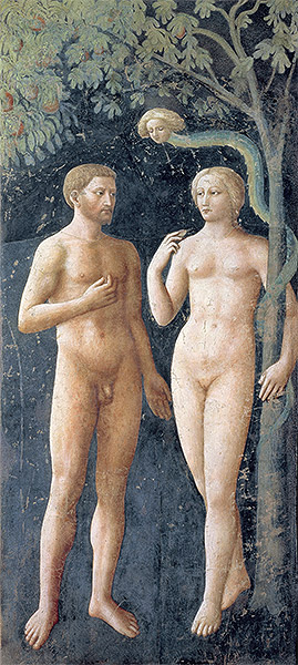 The Temptation of Adam and Eve, c.1427 | Masolino da Panicale | Gemälde Reproduktion