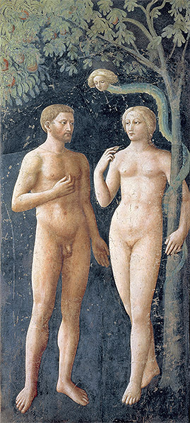 The Temptation of Adam and Eve, c.1427 by Masolino da Panicale | Painting Reproduction