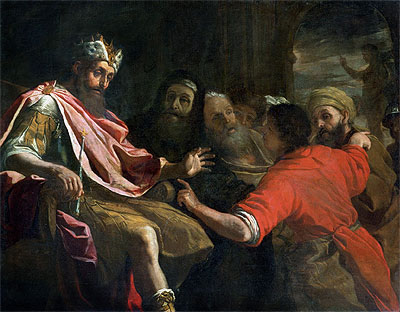 Daniel Interpreting Nebuchadnezzar's First Dream, undated | Mattia Preti | Painting Reproduction