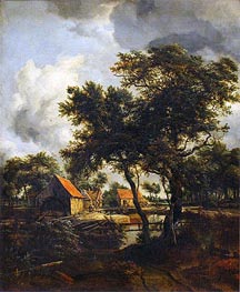 The Water Mill, 1692 by Meindert Hobbema | Painting Reproduction
