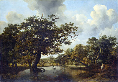 The Old Oak, 1662 by Meindert Hobbema | Painting Reproduction