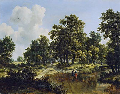 The Outskirts of a Wood, c.1660/70 by Meindert Hobbema | Painting Reproduction