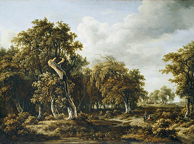 The Oak Forest, c.1660 | Meindert Hobbema | Gemälde Reproduktion
