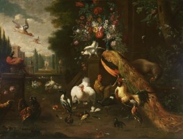 The Poultry Yard | Melchior d'Hondecoeter | Painting Reproduction