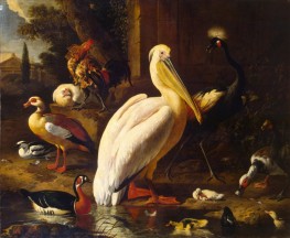Vögel im Park | Melchior d'Hondecoeter | Gemälde Reproduktion