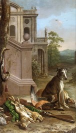 Dead Game in a Landscape | Melchior d'Hondecoeter | Painting Reproduction