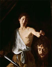 David with the Head of Goliath, 1606 by Caravaggio | Painting Reproduction