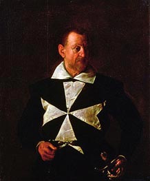 Portrait of Alof de Wignacourt, 1608 by Caravaggio | Painting Reproduction