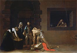 The Decapitation of St. John the Baptist, 1608 by Caravaggio | Painting Reproduction
