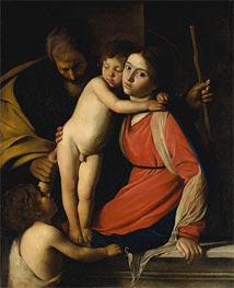 The Holy Family with the Infant Saint John the Baptist, undated by Caravaggio | Painting Reproduction