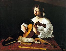 Lute Player, c.1600 by Caravaggio | Painting Reproduction