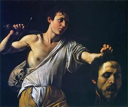David with the Head of Goliath, c.1607 by Caravaggio | Painting Reproduction