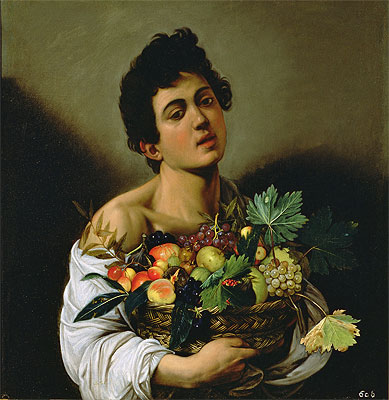 Boy with a Basket of Fruit, c.1593/94 | Caravaggio | Painting Reproduction
