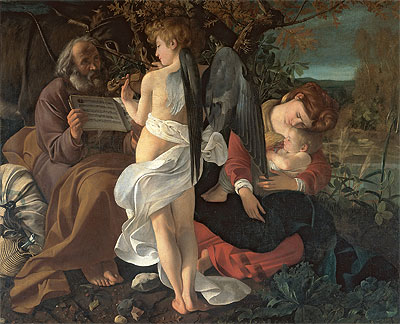 The Rest on the Flight into Egypt, c.1595 | Caravaggio | Gemälde Reproduktion