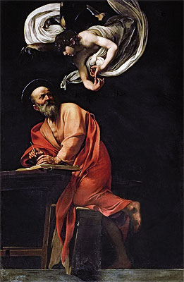 Saint Matthew and the Angel, 1602 | Caravaggio | Painting Reproduction