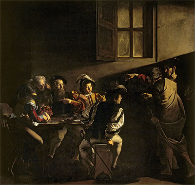 The Calling of Saint Matthew, 1599 | Caravaggio | Painting Reproduction