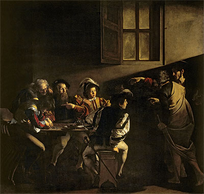 Die Berufung des Heiligen Matthäus | Caravaggio | Gemälde Reproduktion